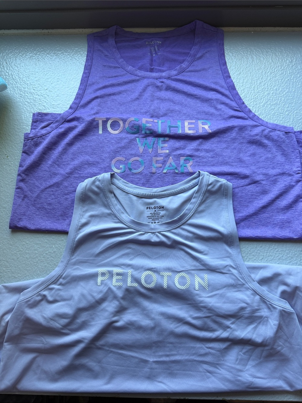 Peloton Lavender and Purple Active Tank Tops Set